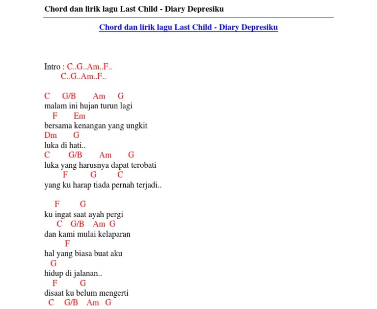 Chord Seluruh Nafas Ini Chordtela Kondiskorabat