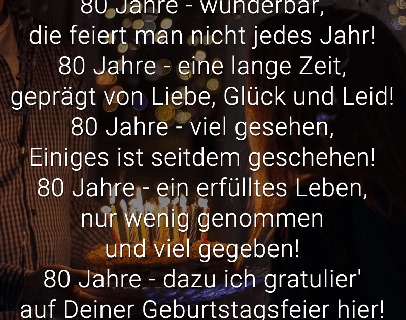 Spruch Zum 80 Ten Geburtstag DE Spruch