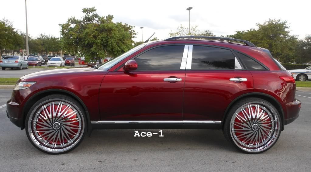 Ace-1: New Paintjob- Infiniti FX35 on 28" Dub Rebellion Floaters
