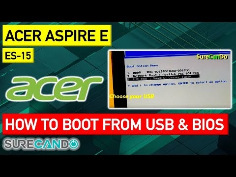 Acer aspire 3 how to boot from usb & access bios & install windows 10