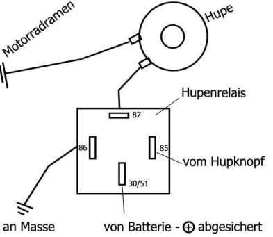 Schaltplan Hupe Mit Relais