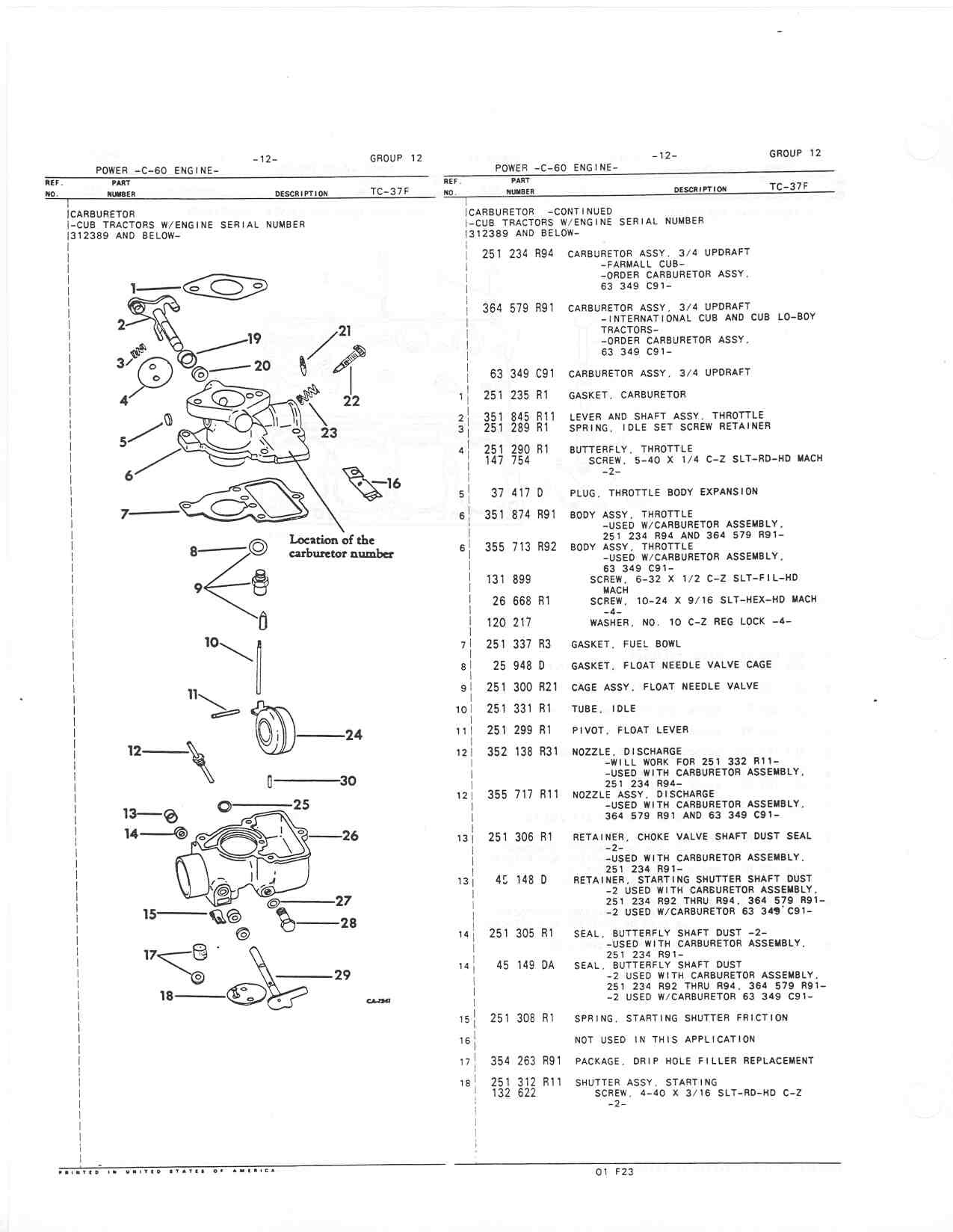 32 Farmall H Carburetor Diagram