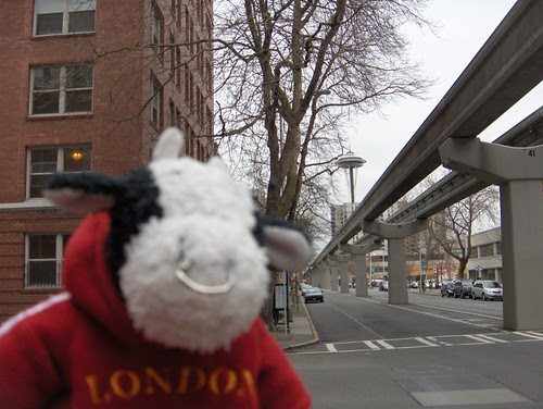 Despite my hoodie, I am not in London but in Seattle...please note Space Needle in background!