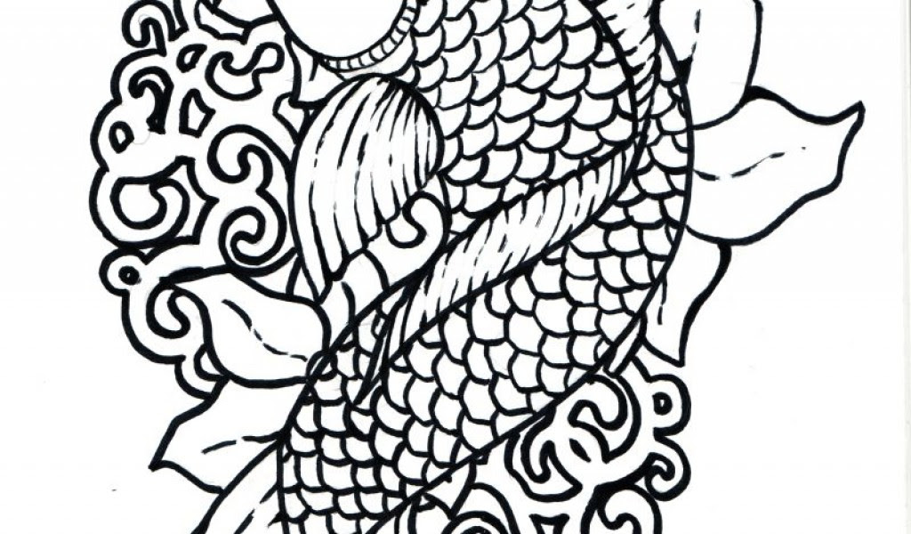 Japanese koi coloring pages download and print for free Japanese koi coloring pages download and print for free
