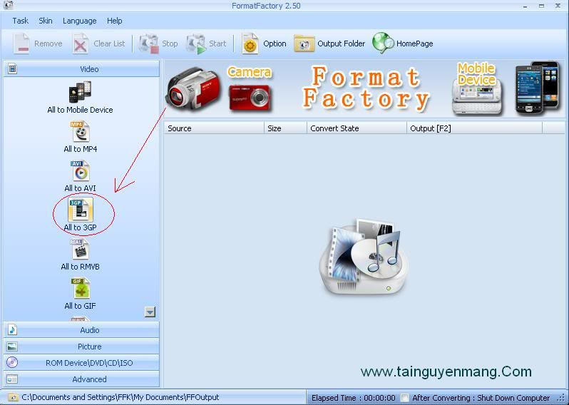 Hướng dẫn chuyển đổi video thành các đuôi khác nhau bằng Format Factory -