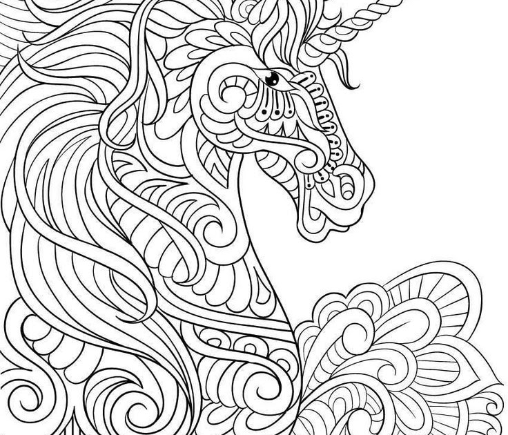 Coloring Pages Mandala Printable Unicorn - Unicorn Mandala Coloring
