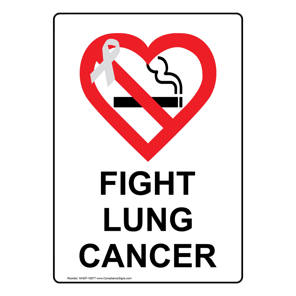 Download Portrait Fight Lung Cancer Sign With Symbol NHEP-19577
