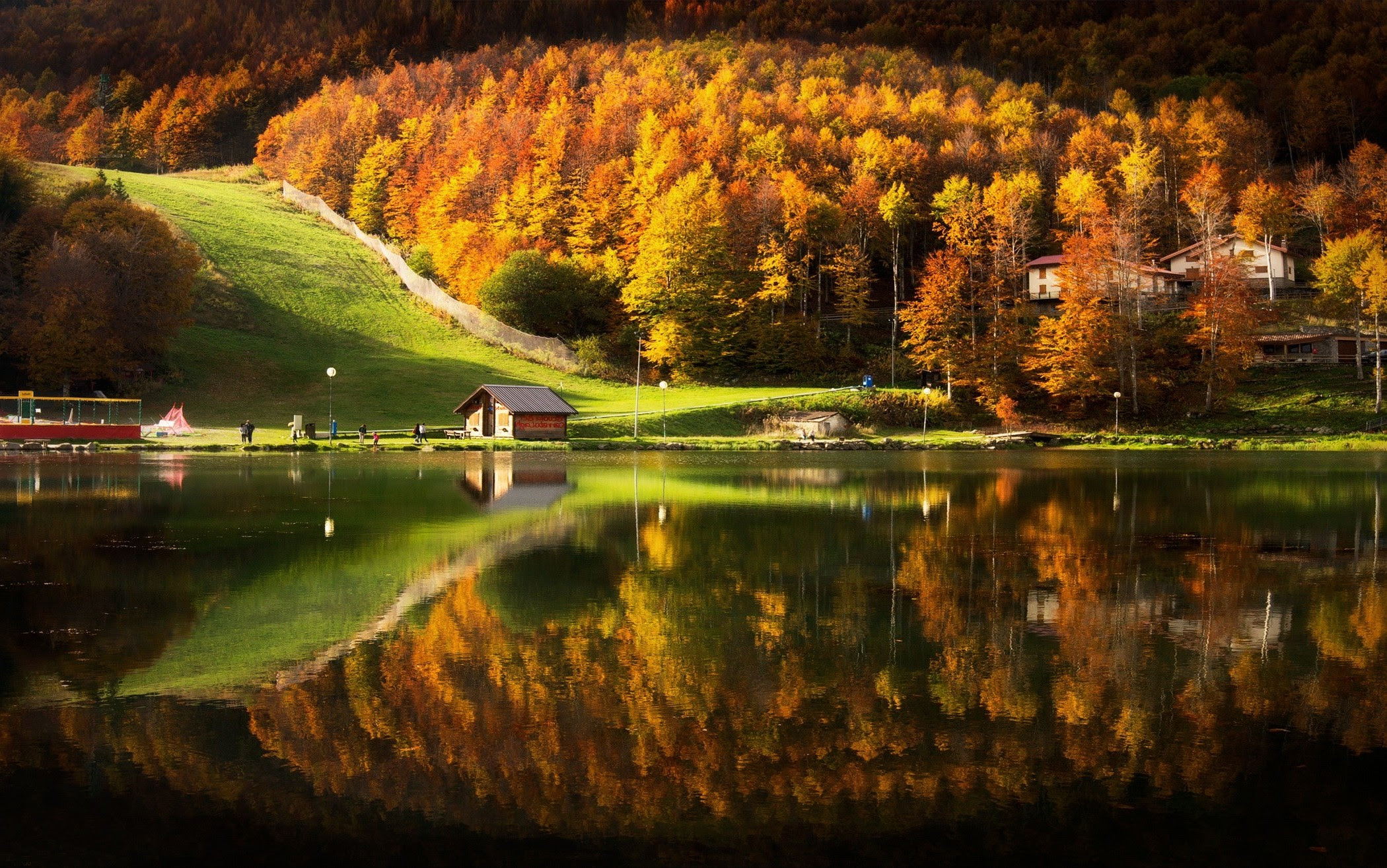 Nature Landscape Lake House Cabin Mountain Forest Fall Nature Landscape Lake House Cabin Mountain Forest Fall