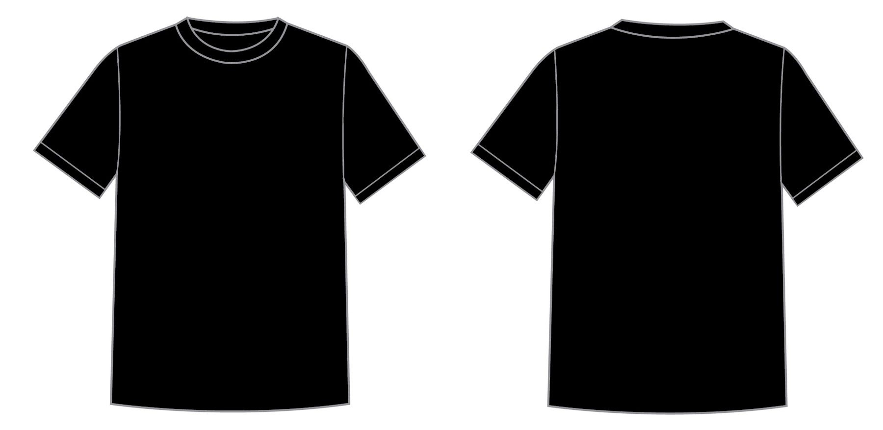 Free 6221+ Realistic Black T Shirt Template Front And Back Yellowimages ...