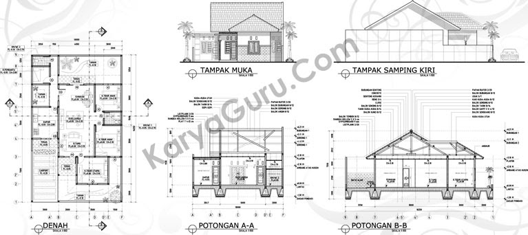 Gambar Denah Rumah Lengkap Autocad Feed News Indonesia