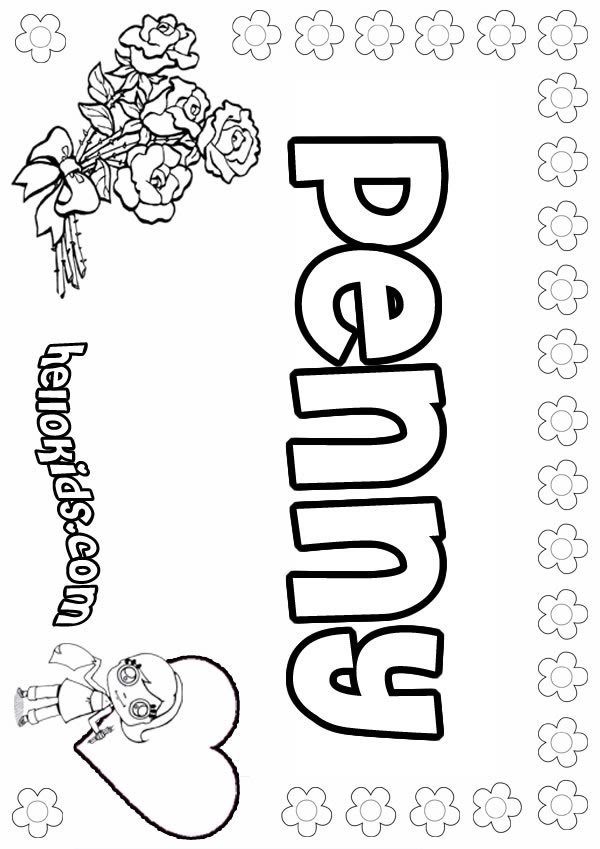 Penny Coloring Pages Coloring Pages Kids 2019