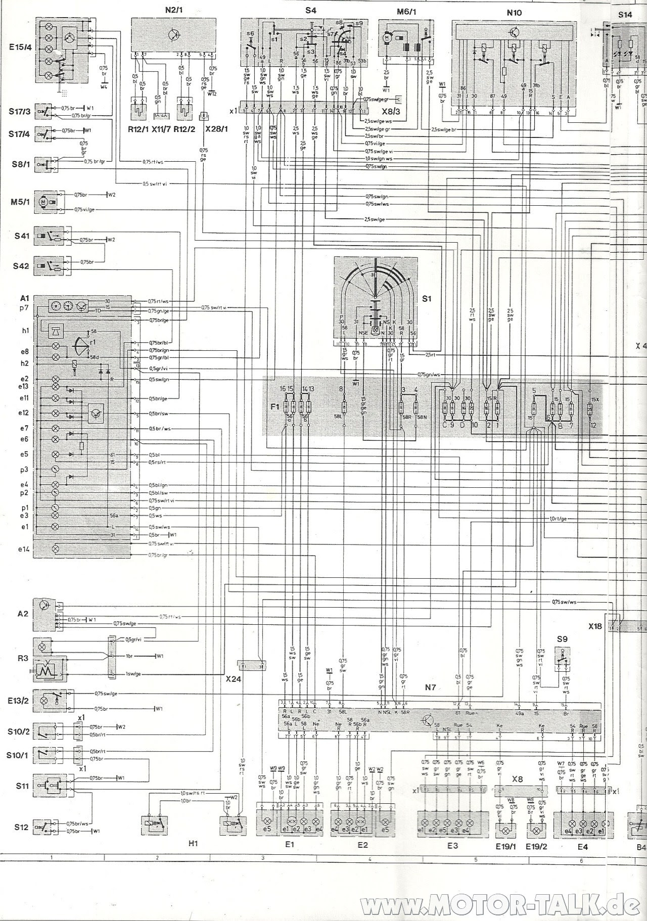 W124 Wiring Diagram