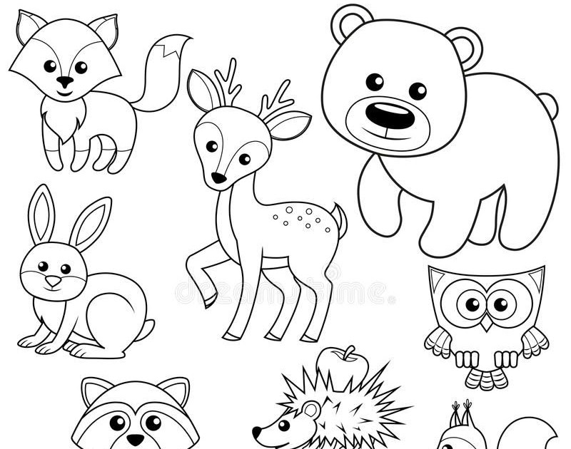 100+ Free Coloring Pages Forest Animals