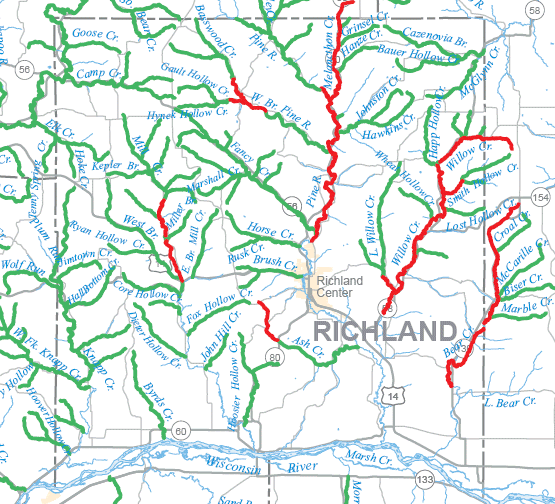Wisconsin Trout Streams Map Map Of The World