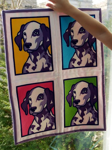 Andy Woofhol wall hanging quilt