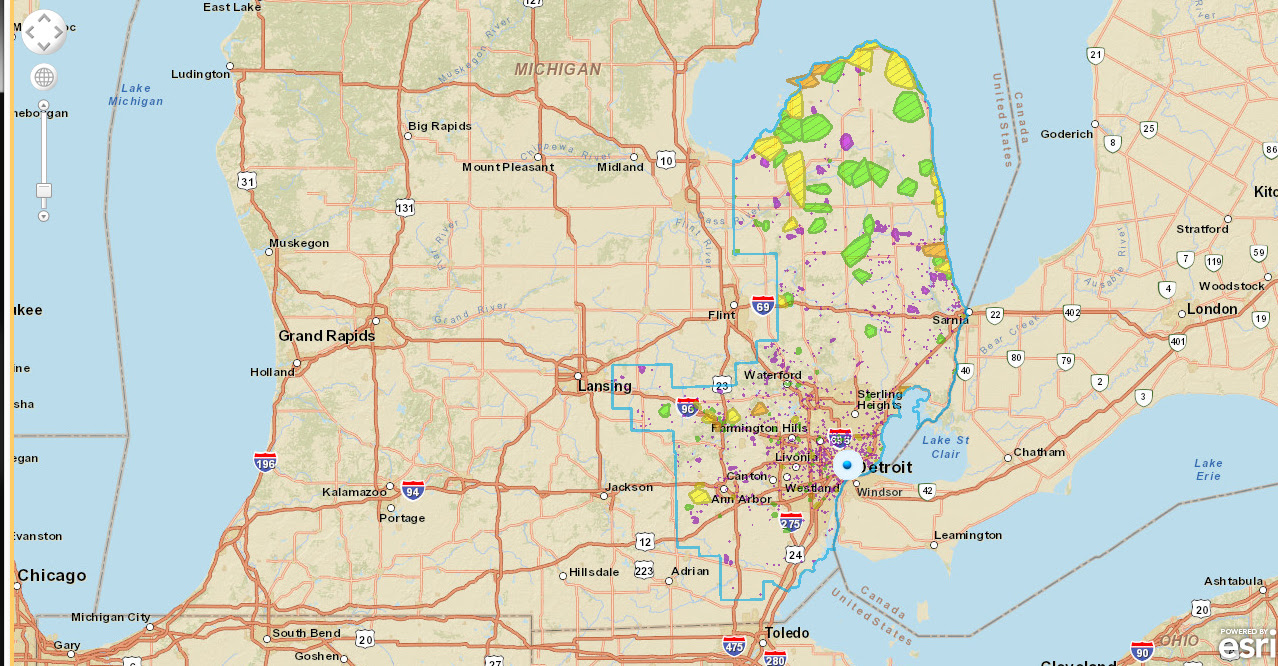 Map Of Southeast Michigan Counties