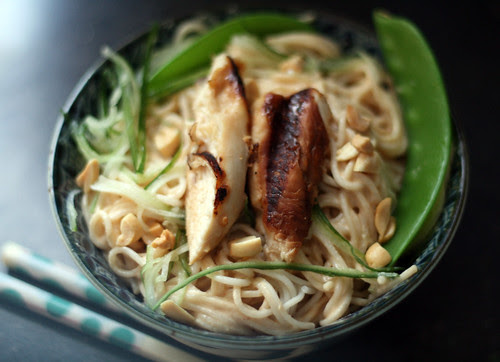 spicy peanut noodle salad