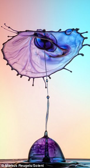 An artist has caused a splash with these incredible photographs of water droplets.