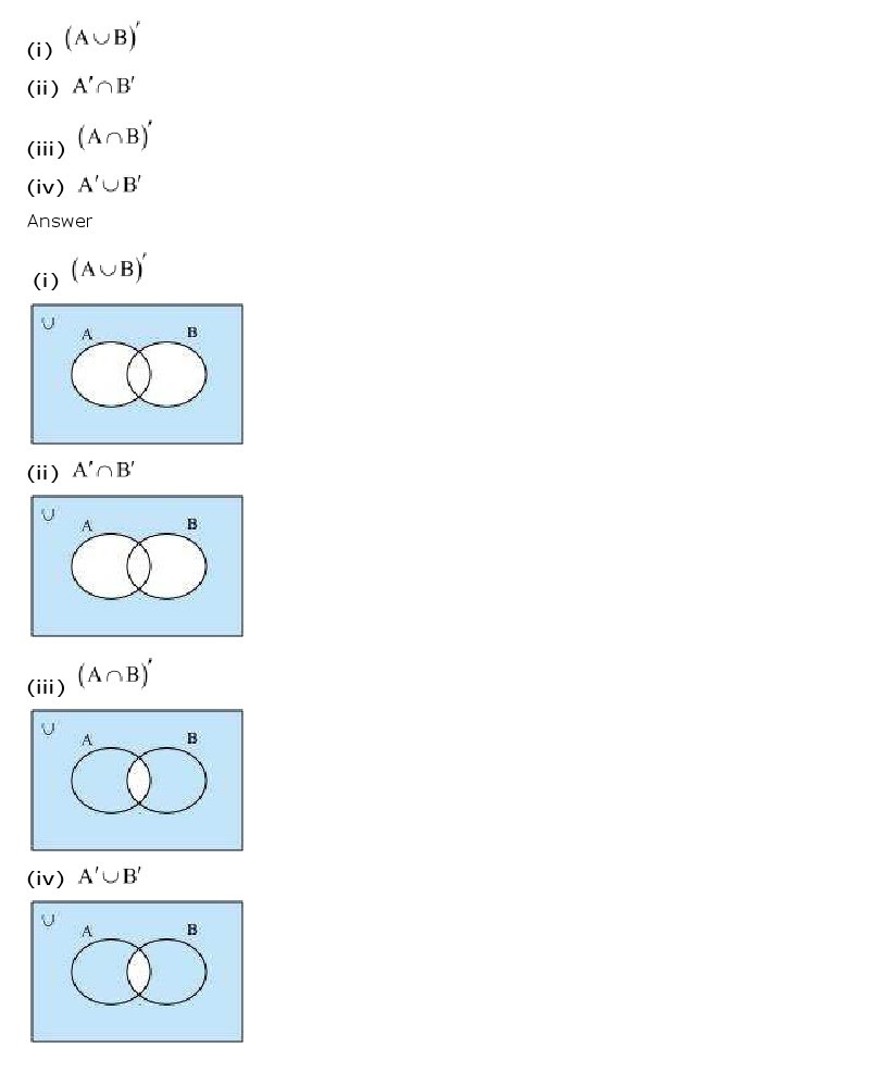 NCERT Solutions for Class 11th Maths Chapter 1 - Sets