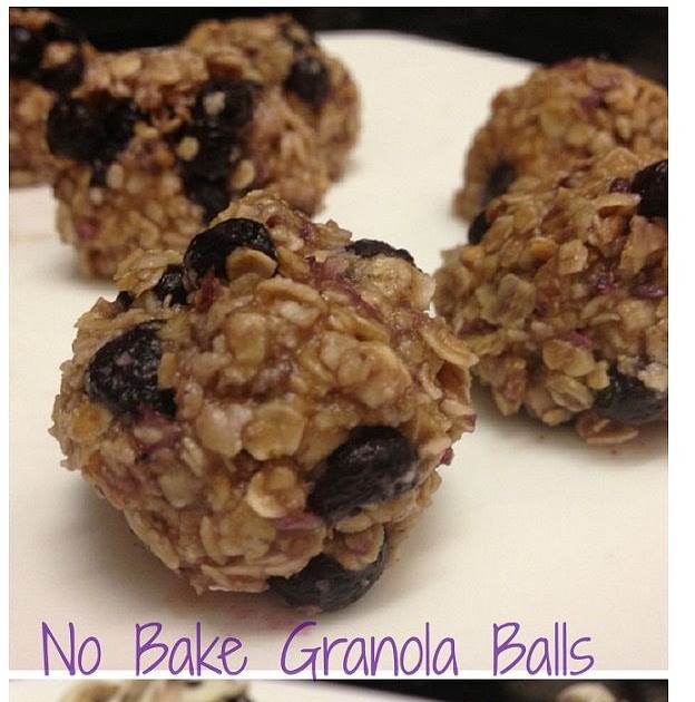No Bake: White Chocolate Drizzled Wild Blueberry Granola Balls (No-Bake ...
