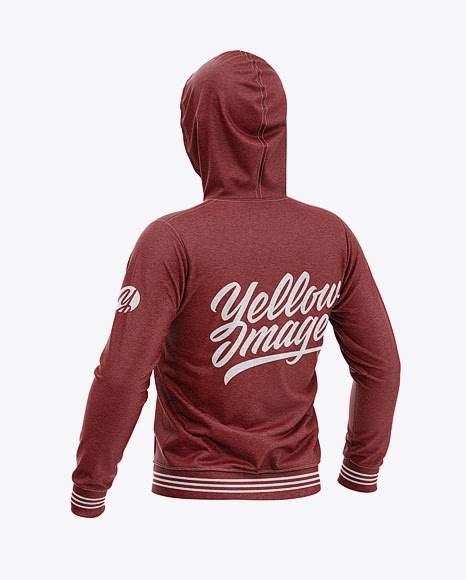 Melange Hoodie Mockup - Front Half Side View Free