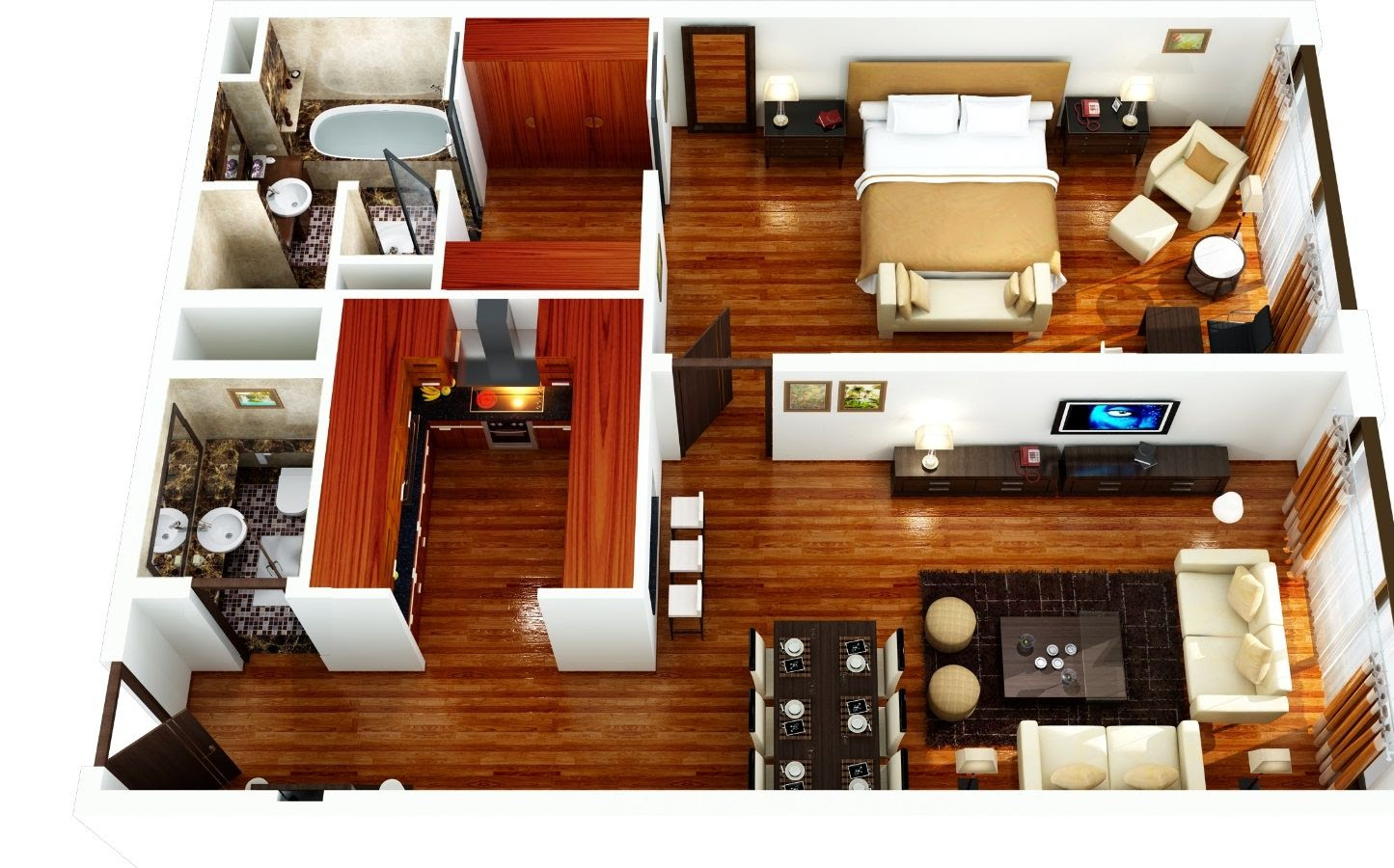 One Bedroom Apartment Design Builders