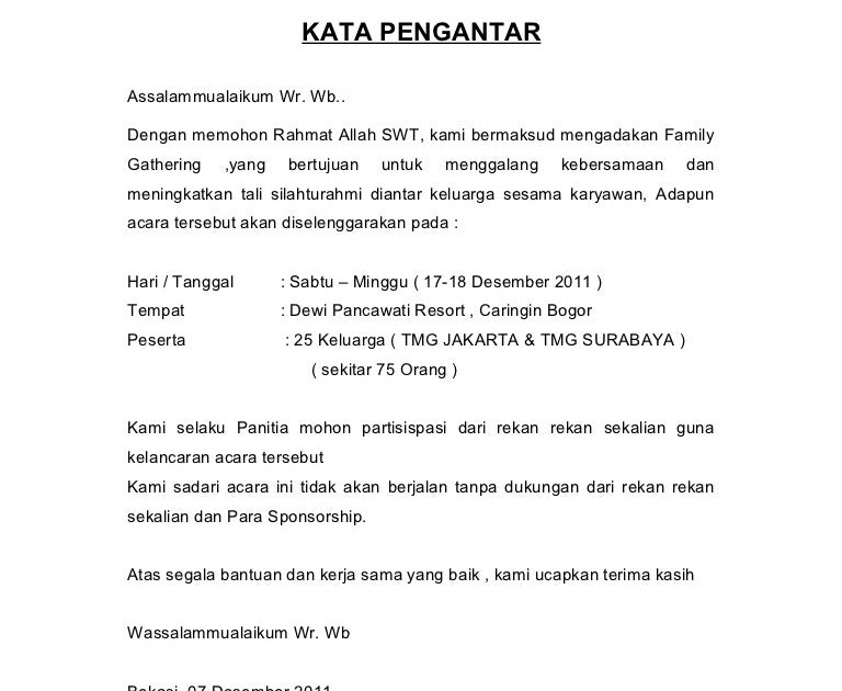 Contoh Susunan Acara Gathering Karyawan Modif N