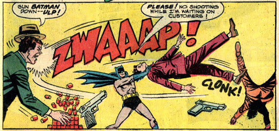 Once again, Batman hates cans.