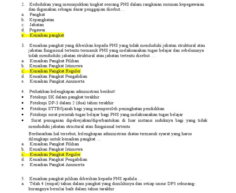 Contoh Soal Penyesuaian Ijazah