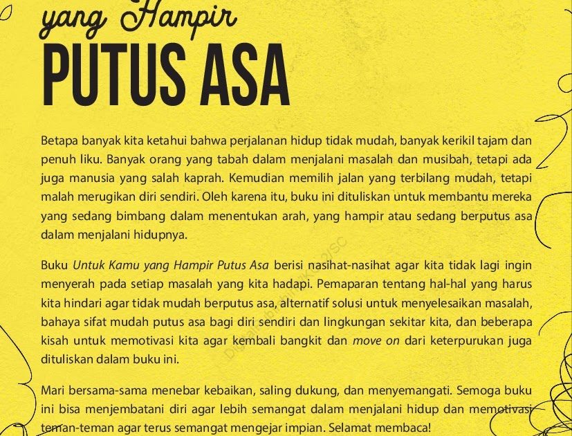 Tanrif: Kata Kata Motivasi Untuk Tidak Putus Asa