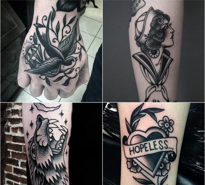 Konsep Tattoo  Old School Black And Grey Kabar Tattoo  