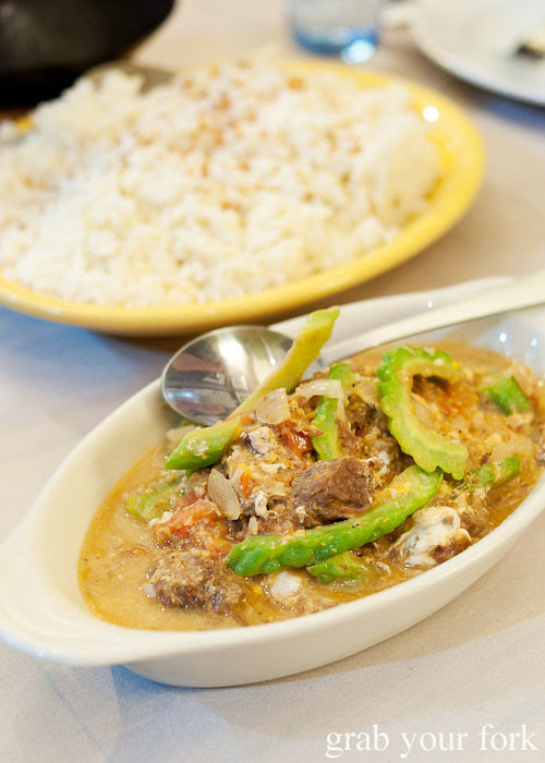 ginisang ampalaya at lamesa phillipine cuisine haymarket chinatown