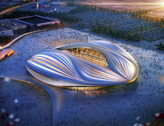zahahadidalwakrahstadium1 Rekaan Stadium Al Wakrah yang Sangat Menarik untuk Piala Dunia 2022 di Qatar