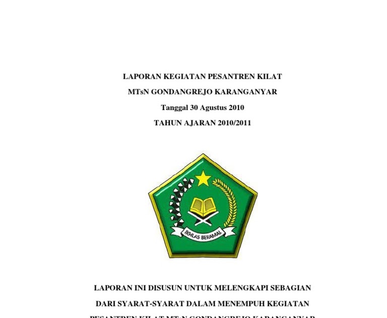 Contoh Laporan Pertanggungjawaban Kegiatan Ramadhan