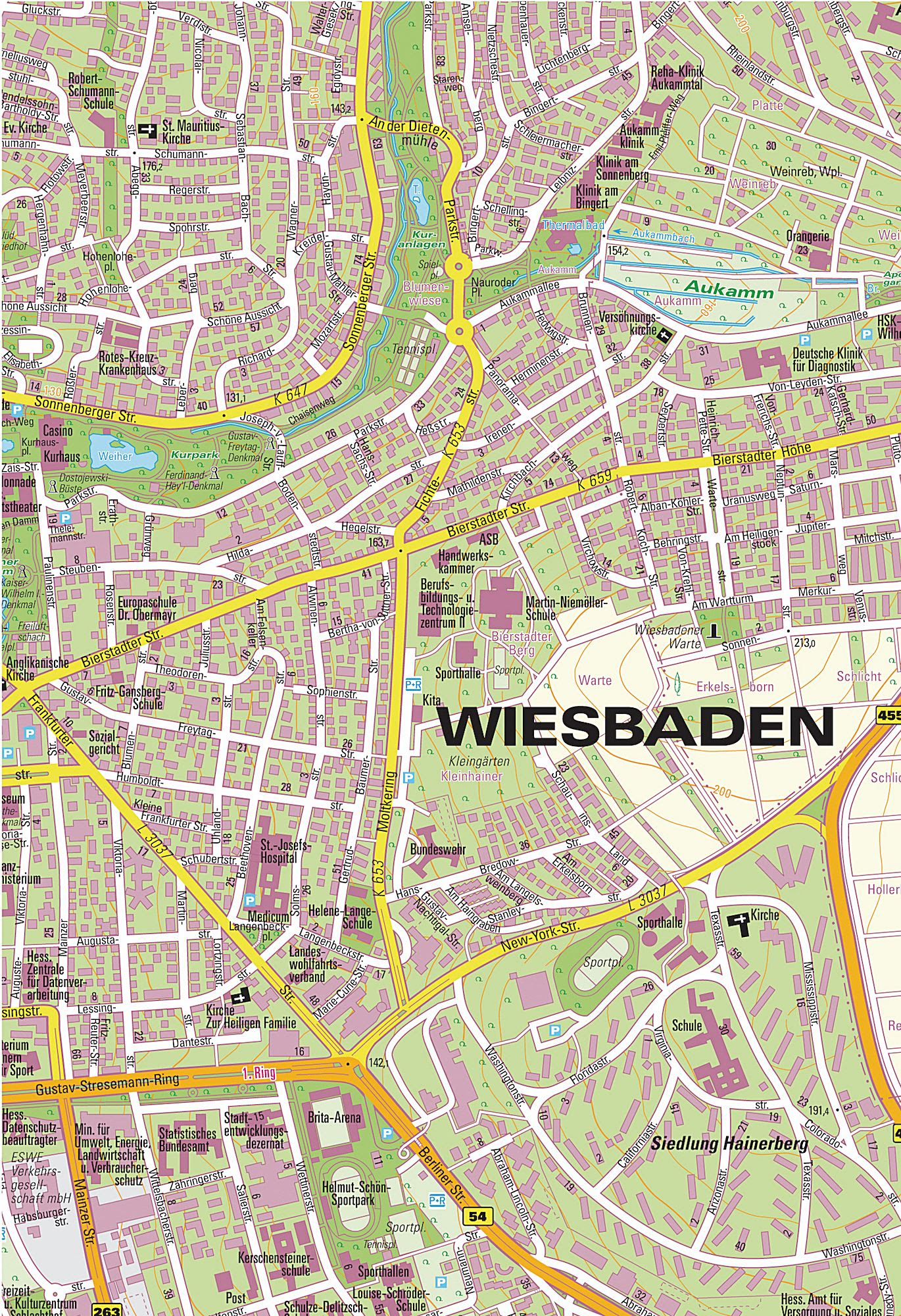 Karte Wiesbaden | Karte