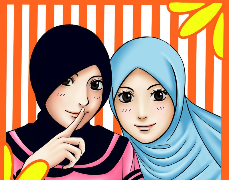 Cute Hijab Cartoon Pic - Tutorials Hijab Style