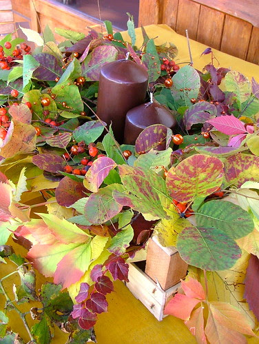 brown candle decoration