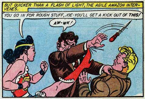 'Let me show you a little move I learned from the Rancho Carne Toros, Steve!' Sensation Comics #38