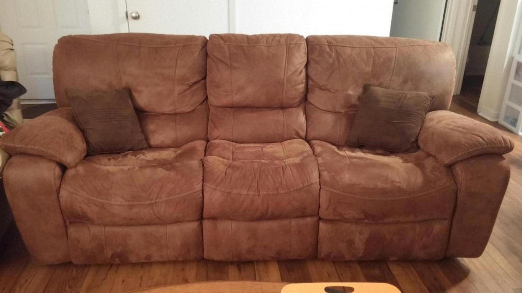 genuine suede leather sofa
