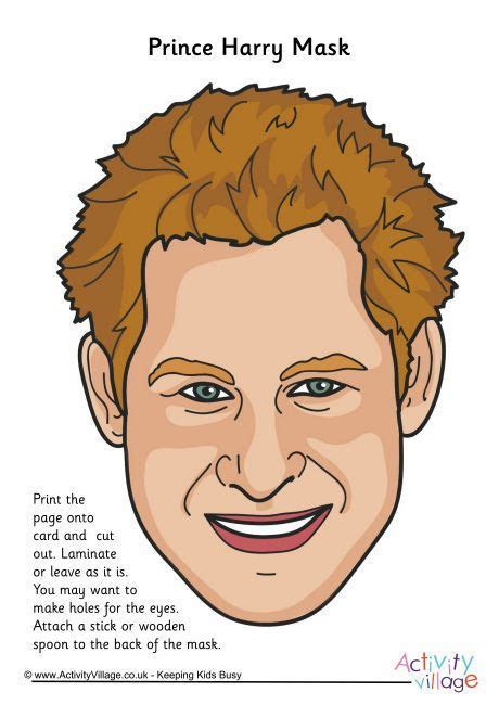 Prince Harry mask Places to Visit Royal wedding themes Prince Harry mask Places to Visit Royal wedding themes