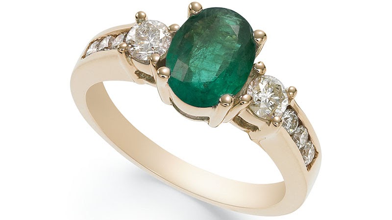 Wedding Ring With Emeralds - Im Cuckoo For Wedding Ideas