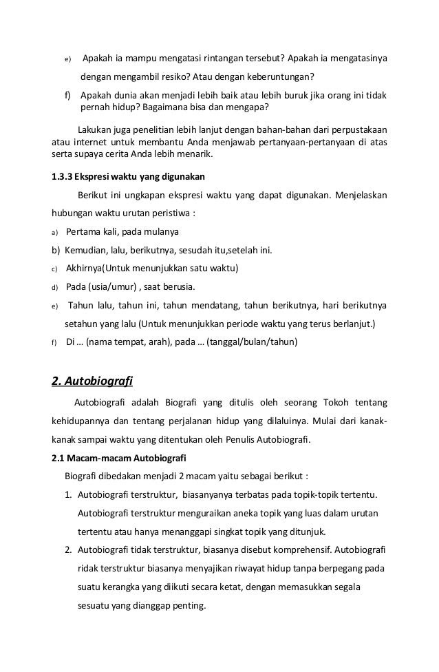Manfaat biografi dan autobiografi