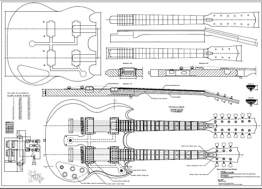 Printable acoustic guitar plans Info | Tarman
