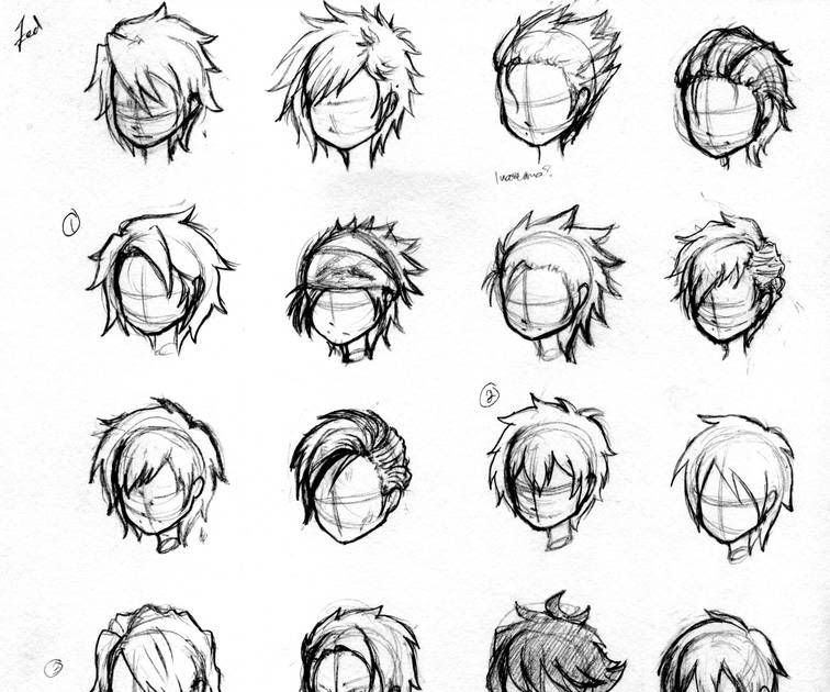 Short Male Hair Reference Drawing - Iweky