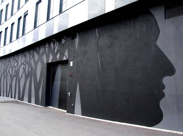 New Murals by David de la Mano and Pablo S. Herrero on the Streets of Norway New Murals by David de la Mano and Pablo S. Herrero on the Streets of Norway trees street art Norway murals
