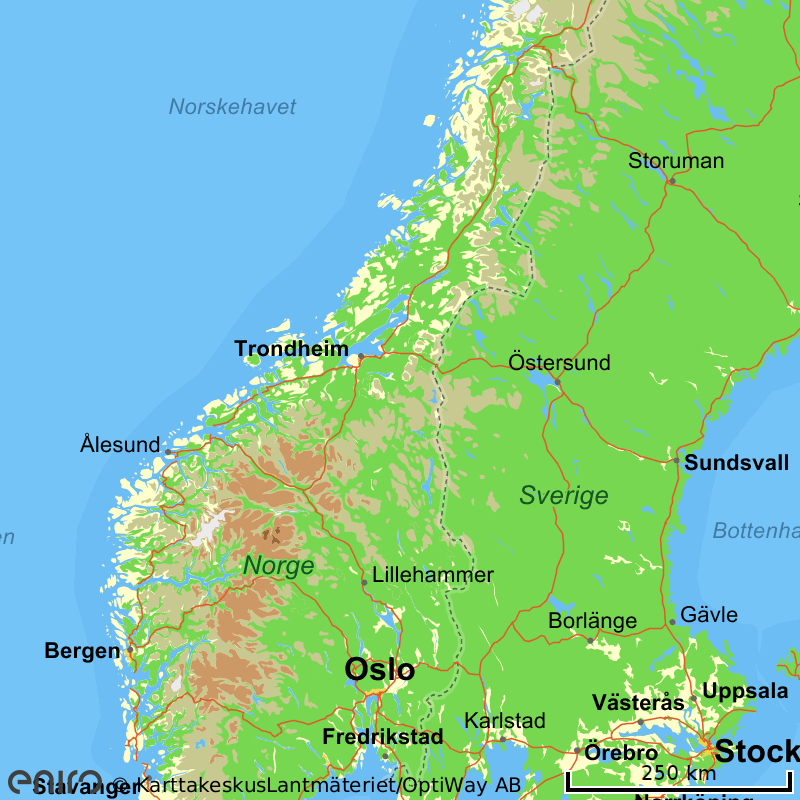 Kart Norge Sverige Kjørerute | Kart Mora