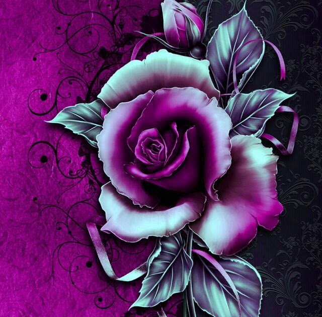 Beautiful Rose Flower Design Wallpaper 3d - Mural Wall