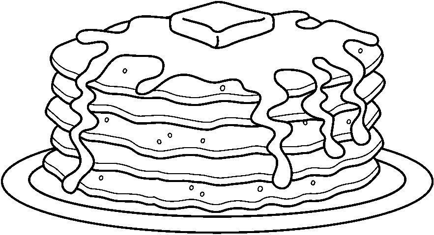 Pancake Coloring Page - Belinda Berube's Coloring Pages