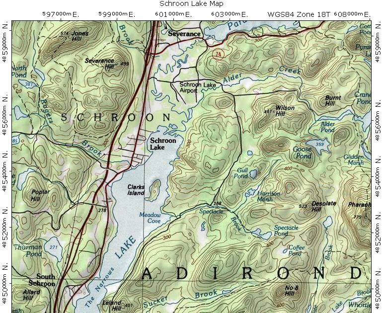 Map Of Schroon Lake Ny Zip Code Map 3292