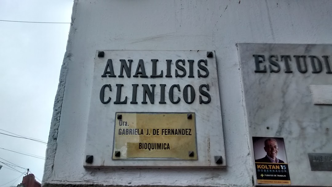 Análisis Clínicos Doctora Gabriela J. De Fernandez